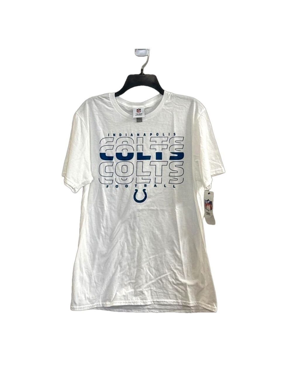 NWT Men's NFL Team Apparel Indianapolis Colts Football T-Shirt. Size Large